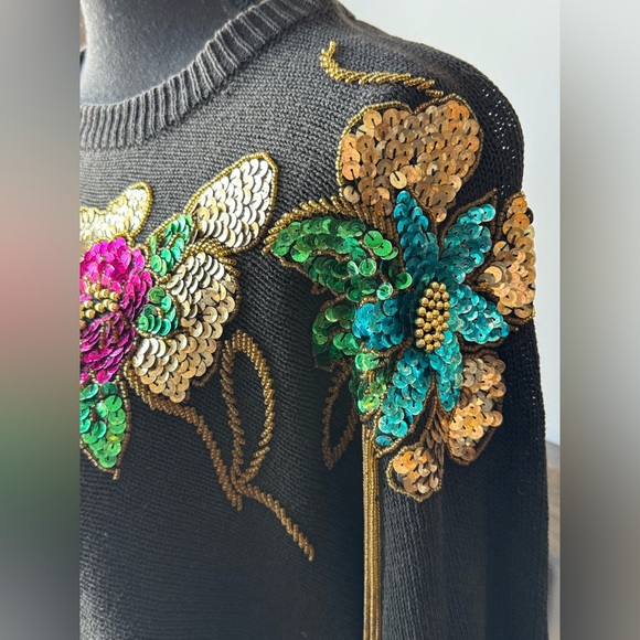 Diana Marco vintage sequin sweater size 22 - Picture 3 of 7